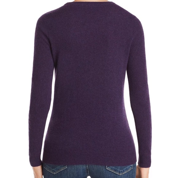 Bloomingdale’s Cashmere Purple Sweater - Picture 2 of 8